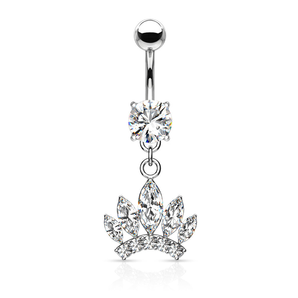 Piercing Nombril Couronne 5 Marquise